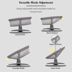 ماستيلا Mastela - مهد مواليد هزاز كهربائي مع موسيقى - رمادي - Sooqja سوقجة