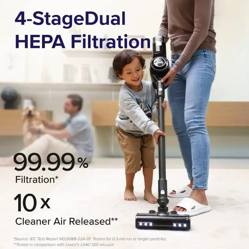 مكنسة Levoit VortexIQ 40 اللاسلكية – قوة تنظيف ذكية وسهولة استخدام لا تُضاهى! - Sooqja سوقجة