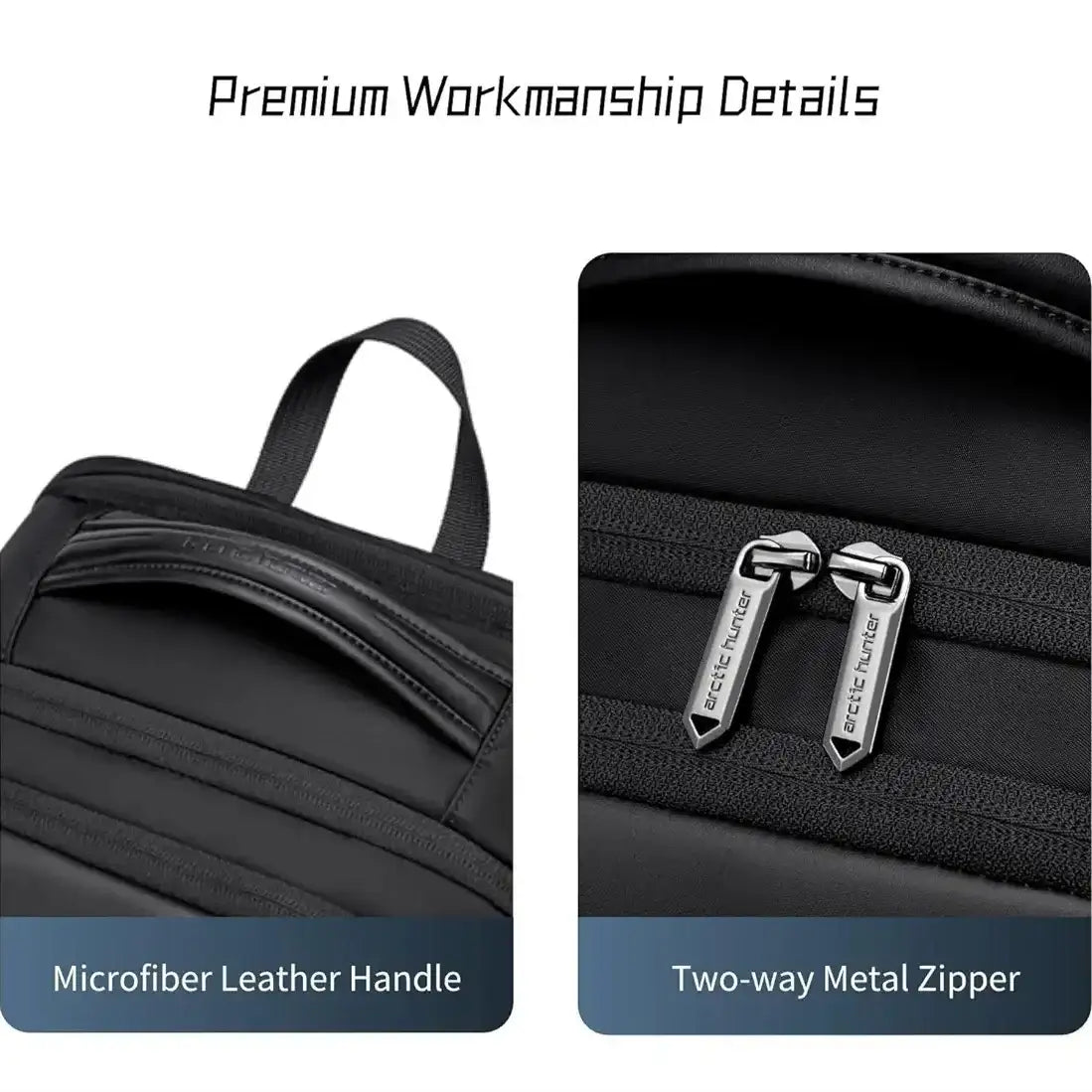حقيبة ظهر Arctic Hunter Business B00810 للرجال والنساء من النايلون سعة 25 لترًا مقاومة للماء مع جيوب متعددة وحجرة كمبيوتر محمول مقاس 15.6 بوصة مضادة للسرقة للمكتب والسفر والجامعة / Arctic Hunter Business Backpack B00810 for Men Women Nylon 25L Laptop Bag - Sooqja سوقجة