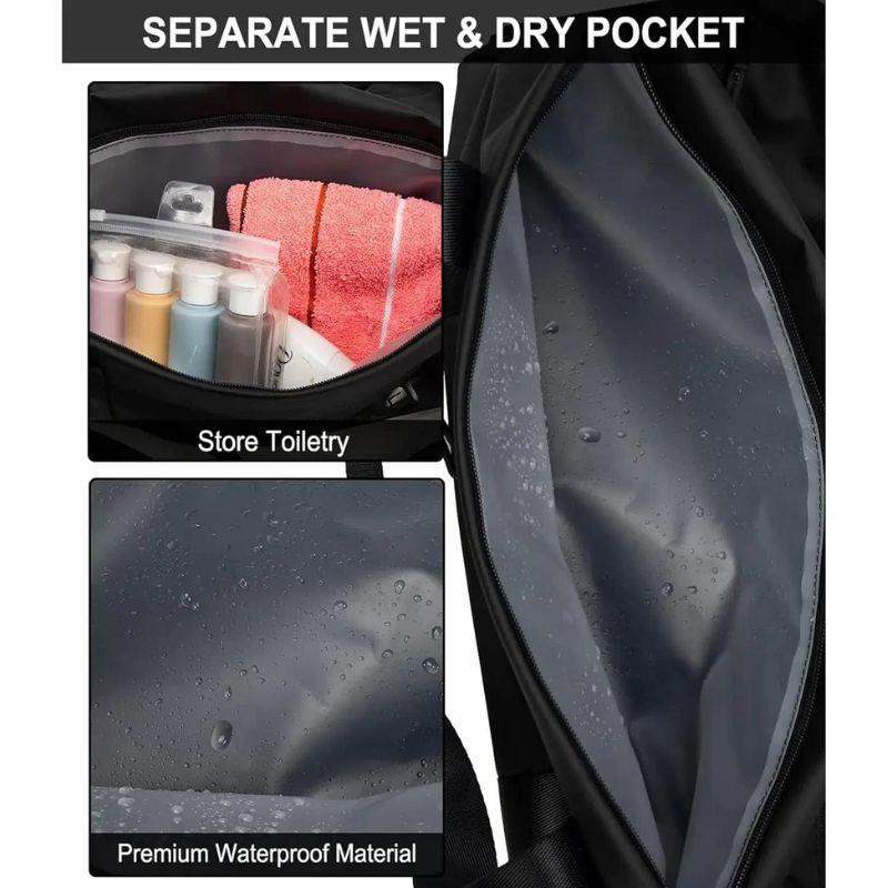 حقيبة رياضية فاخرة مقاومة للماء بسعة 25 لترًا مع حجرة للأحذية وأشرطة قابلة للفصل للرجال والنساء - Arctic Hunter LX00537 / Premium 25L Water-Resistant Gym Bag with Shoe Compartment and Detachable Straps for Men and Women - Arctic Hunter LX00537 - Sooqja سوقجة