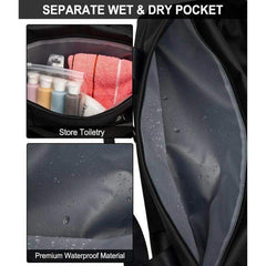 حقيبة رياضية فاخرة مقاومة للماء بسعة 25 لترًا مع حجرة للأحذية وأشرطة قابلة للفصل للرجال والنساء - Arctic Hunter LX00537 / Premium 25L Water-Resistant Gym Bag with Shoe Compartment and Detachable Straps for Men and Women - Arctic Hunter LX00537 - Sooqja سوقجة