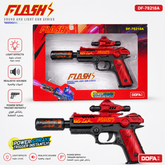 مسدس FLASH مؤثرات صوتية وضوئية ودخان – لون أحمر أو أزرق