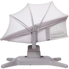 سرير كهربائي للأطفال من ماستيلا، مزود بسبعة أوضاع تأرجح، وموسيقى، وضبط مسند الظهر، وألعاب معلقة، ولوحة لمس - رمادي فاتح