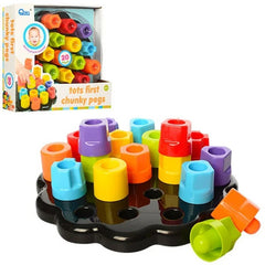 لعبة تركيب الأوتاد الملونة للأطفال – Tots First Chunky Pegs