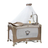 سرير وبارك مريح وقابل للطي Kidilo UP650B – متعدد الاستخدامات – متوفر باللون الكاكي، الأسود، والسكني