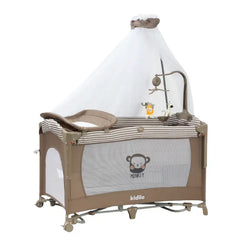 سرير وبارك مريح وقابل للطي Kidilo UP650B – متعدد الاستخدامات – متوفر باللون الكاكي، الأسود، والسكني