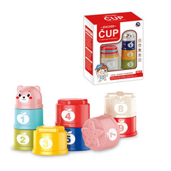 لعبة أكواب التكديس والتركيب الملونة للأطفال – Stacked Cup من عمر 18 شهر+