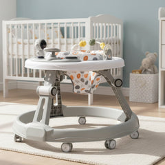 مشاية أطفال متعددة الاستخدامات بارتفاع قابل للتعديل ومقعد مبطن