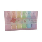 أقلام تحديد (هايلايتر) نوع Chosch
تأتي المجموعة في عبوة تحتوي على 6 أقلام بألوان باستيل متنوعة الأقلام مصممة لتكون "Portable" أي سهلة الحمل - Sooqja سوقجة