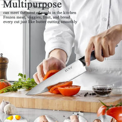 طقم سكاكين المطبخ من EUNA – 5 قطع احترافية بمقابض أكريليك بيضاء ، مصنوعة من الفولاذ المقاوم للصدأ - Sooqja سوقجة