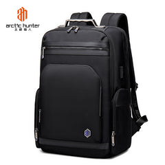 حقيبة ظهر Arctic Hunter B00415 مقاومة للماء لأجهزة الكمبيوتر المحمولة مقاس 15.6 بوصة، لون أسود/Arctic Hunter B00415 Waterproof Backpack for 15.6 Inch Laptops, Black