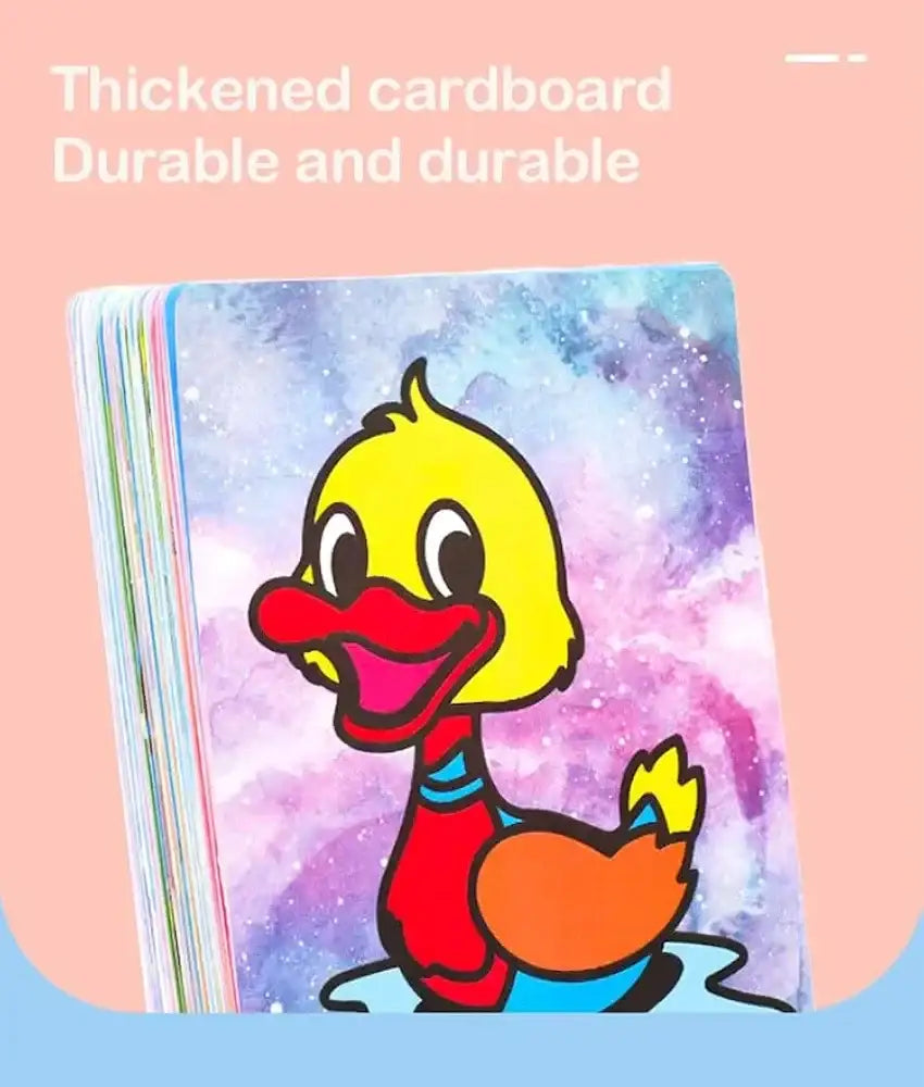 12 ورقة من صور الرسم بالرمل ، 12 زجاجة رمل ملون، مجموعة ورق فني رملي للحرف اليدوية - Sooqja سوقجة