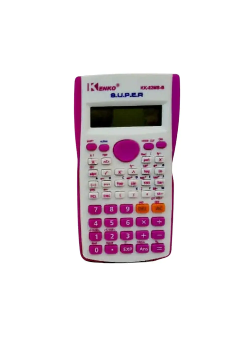 آلة حاسبة علمية ( KK-82MS-B) KENKO متعددة الوظائف – شاشة ذات سطرين، 240 وظيفة، 12 رقم، مثالية للطلاب والمكاتب والمدارس(زهري)