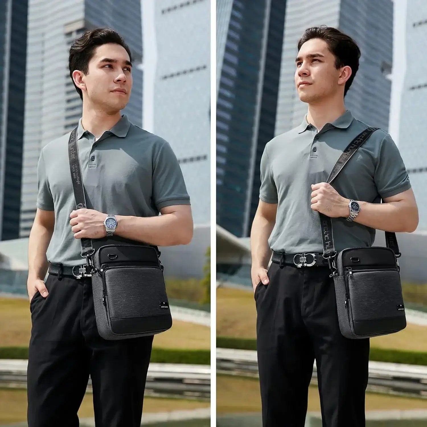 حقيبة الكتف الرجالية K0088L Arctic Hunter هي خيار مثالي للرجال الباحثين عن الأناقة والعملية في آن واحد. تتميز هذه الحقيبة بتصميم عصري ومناسب للاستخدام اليومي في المكتب، العمل، المدرسة، أو الأنشطة الخارجية. - Sooqja سوقجة