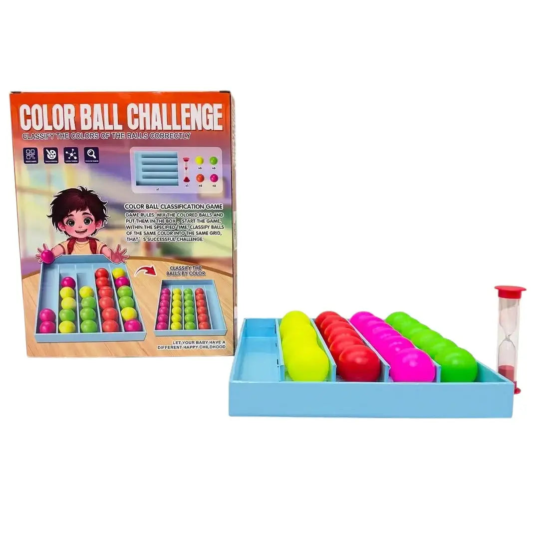 لعبة كرة فرز الألوان كرات ملونة لعبة حسية، لوحة كرات قوس قزح، ألغاز تفاعلية حسية تعليمية للأطفال - Sooqja سوقجة