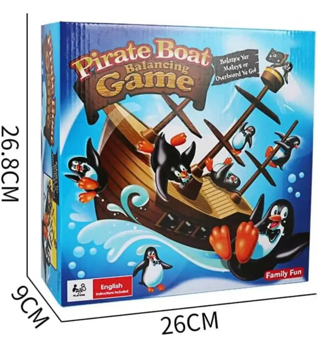 لعبة موازنة قارب القراصنة للاطفال بعمر 5 سنوات فما فوق | ارتفاع 26.8، عرض 9، طول 26 سم، متعددة الالوان - Sooqja سوقجة
