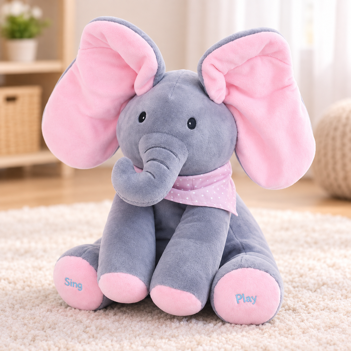 sqj-g4-elephant-02 فيل بيكابو التفاعلي الزهري - صورة إضافية 2