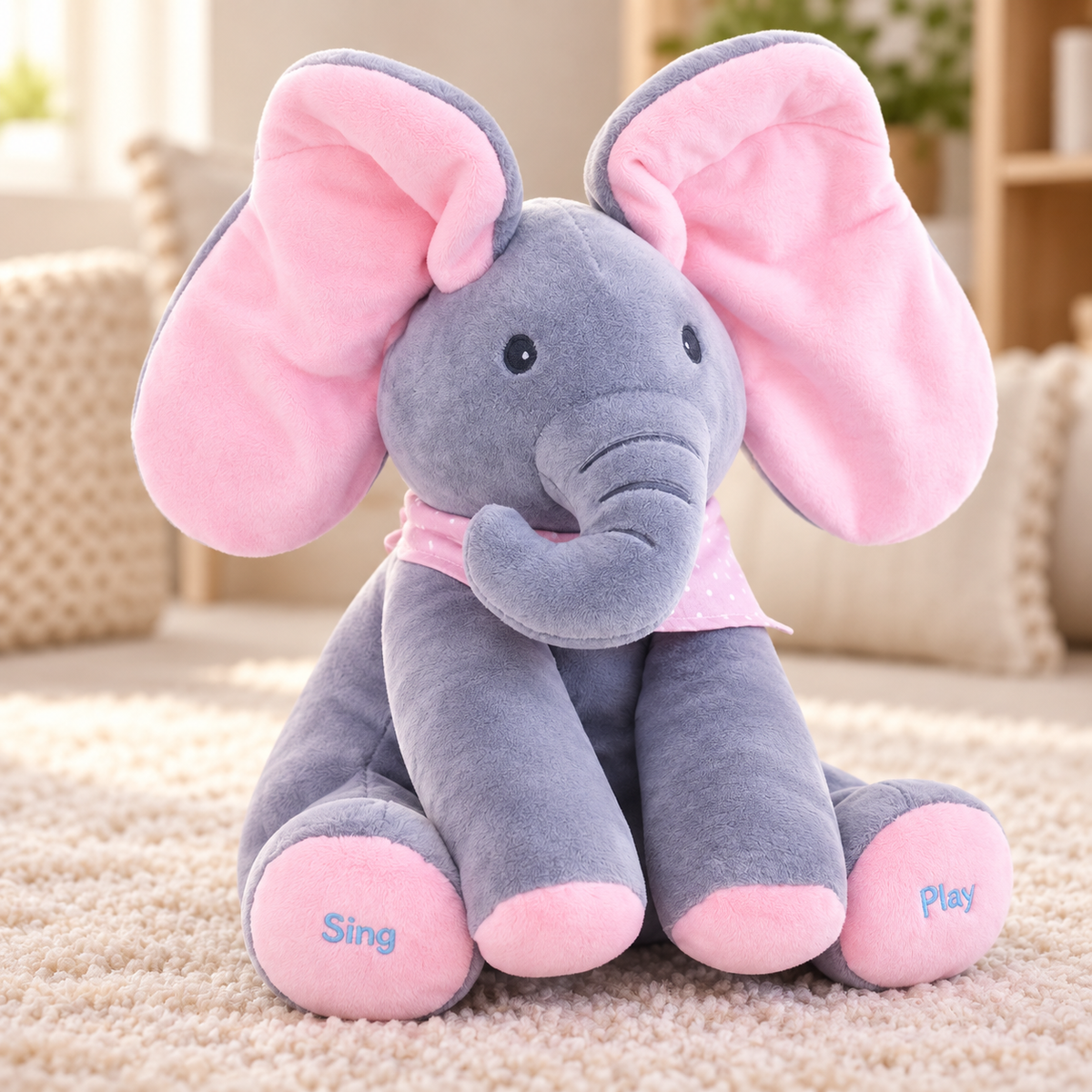 sqj-g4-elephant-03 فيل بيكابو التفاعلي الزهري - صورة إضافية 3