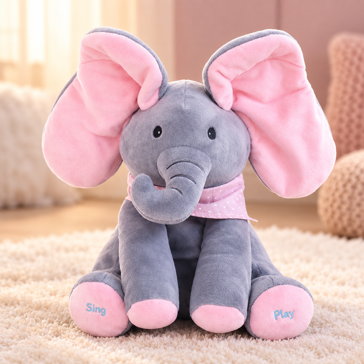 sqj-g4-elephant-05 فيل بيكابو التفاعلي الزهري - صورة إضافية 5