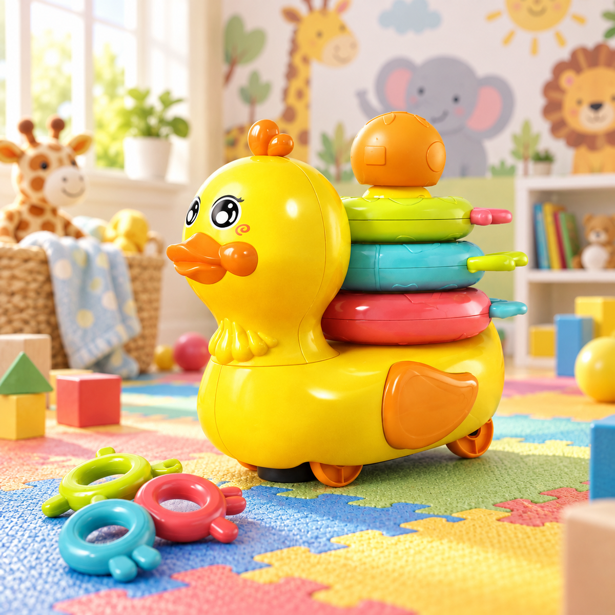 لعبة البطة المتحركة مع حلقات تركيب – Loop A Duck | صورة إبداعية