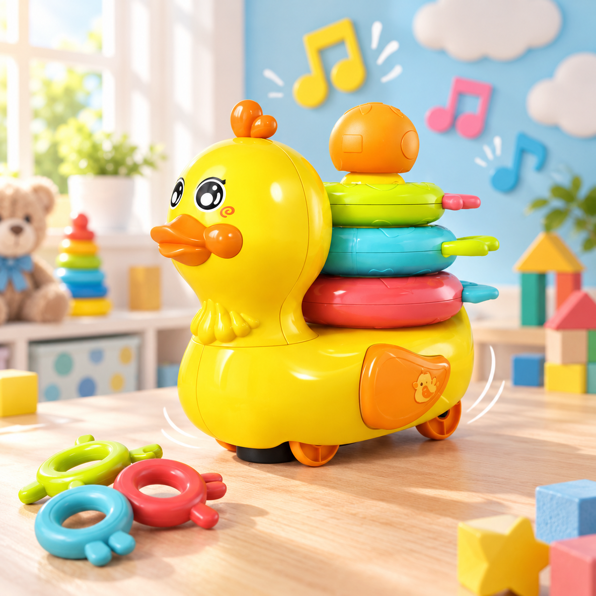 لعبة البطة المتحركة مع حلقات تركيب – Loop A Duck | صورة إبداعية