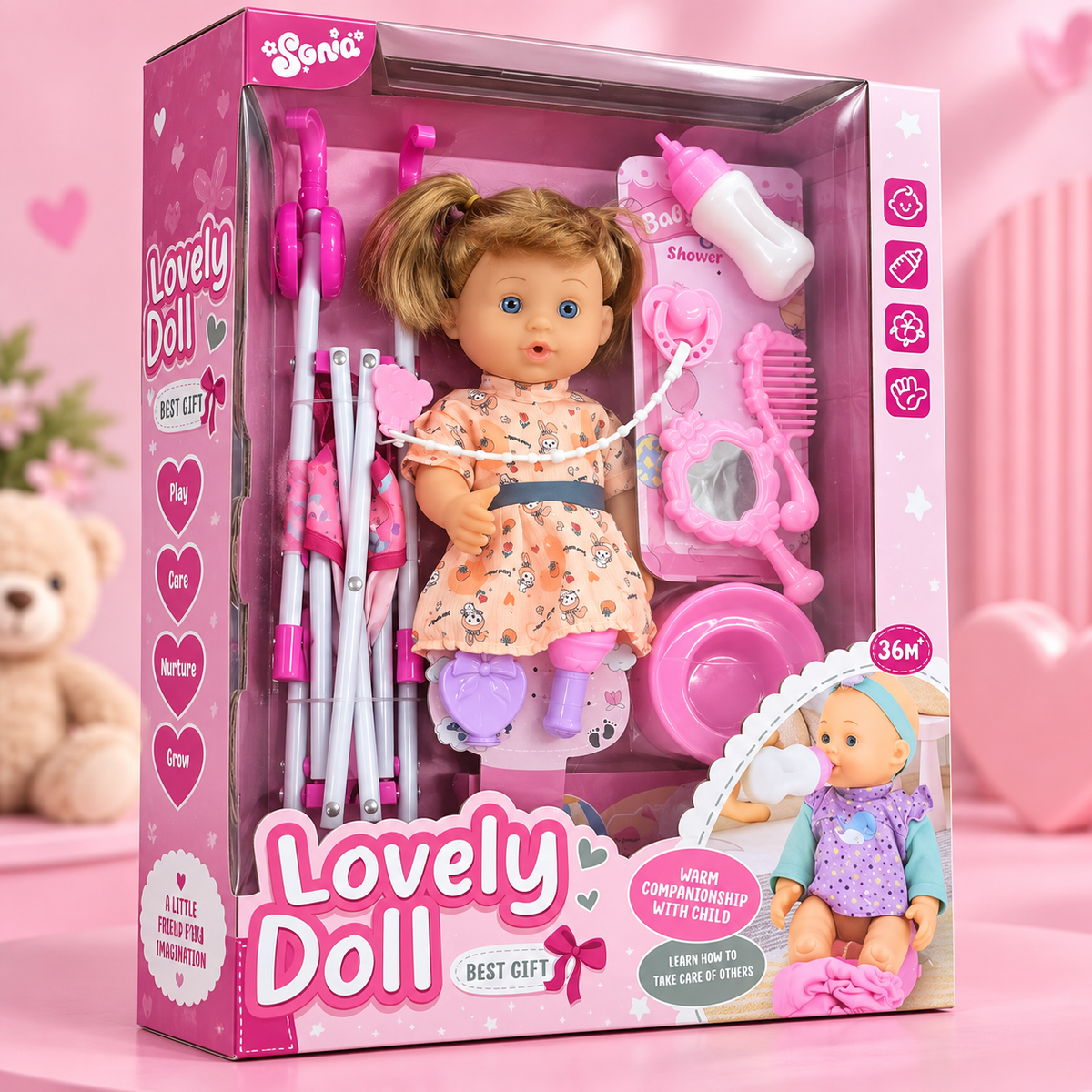 طقم Lovely Doll داخل العبوة - عرض أمامي جذاب