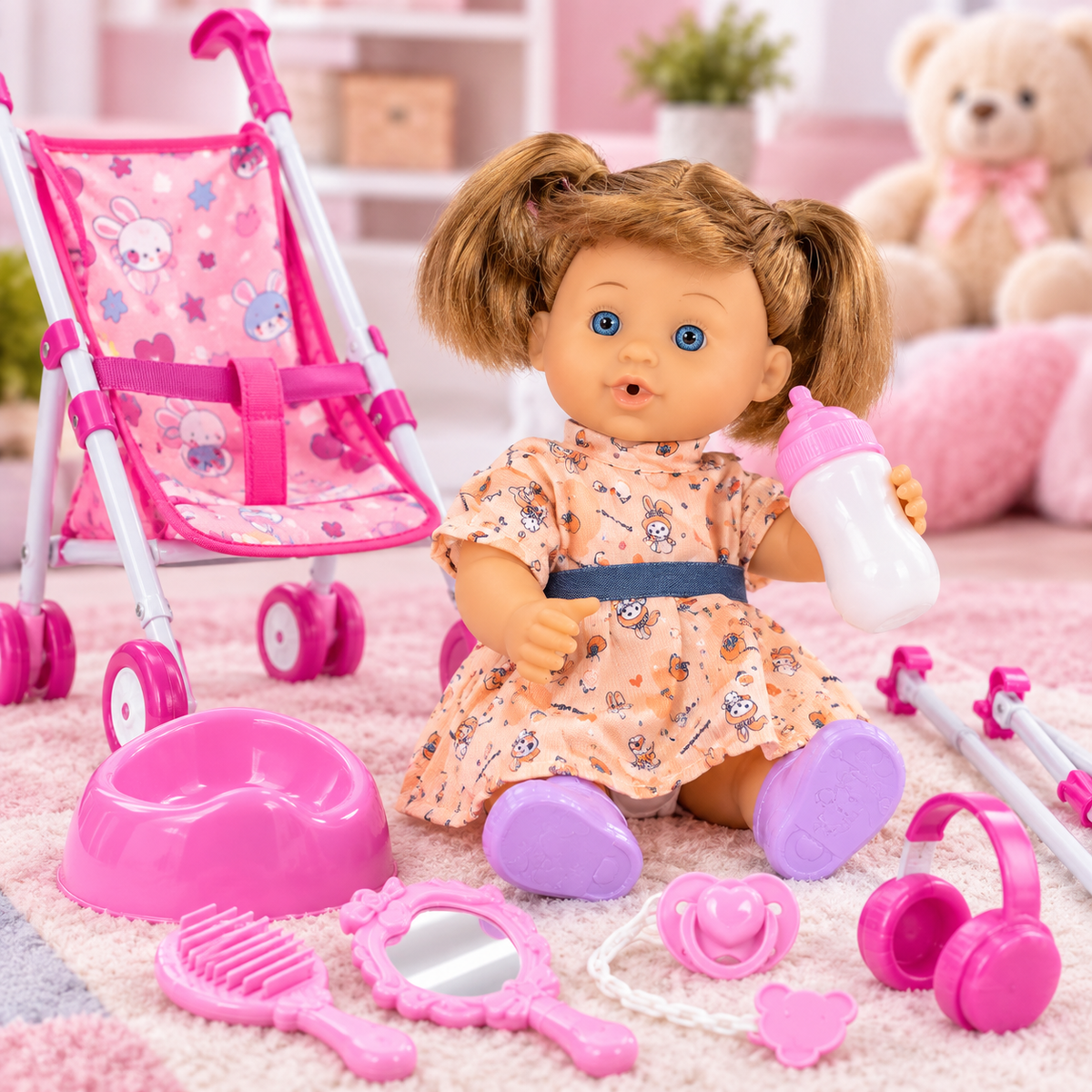 طقم Lovely Doll - عرض تفصيلي للإكسسوارات