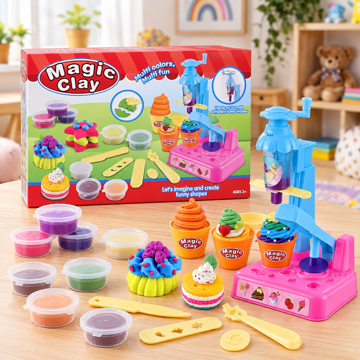 لعبة Magic Clay لصناعة الحلويات بالمعجون - عرض جذاب مع العبوة
