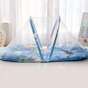 ناموسية بيبي هابي Baby Happy مع فرشة مبطنة للأطفال – لون زهري وازرق - Sooqja سوقجة