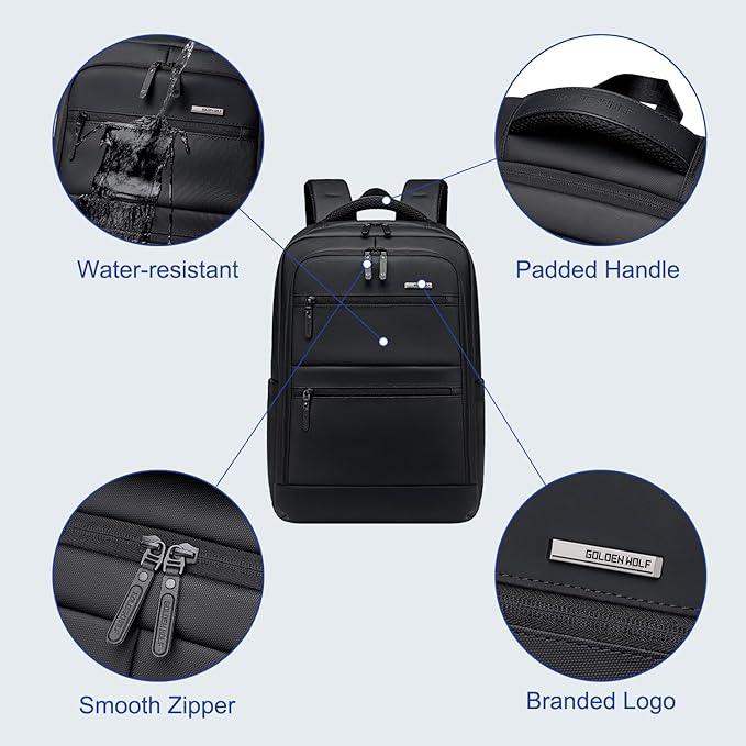 حقيبة ظهر Arctic Hunter GB00707 مقاومة للماء ومضادة للسرقة لأجهزة الكمبيوتر المحمولة مزودة بمنفذ شحن USB /Arctic Hunter GB00707 Water-Resistant Anti-Theft Laptop Backpack with USB Charging Port