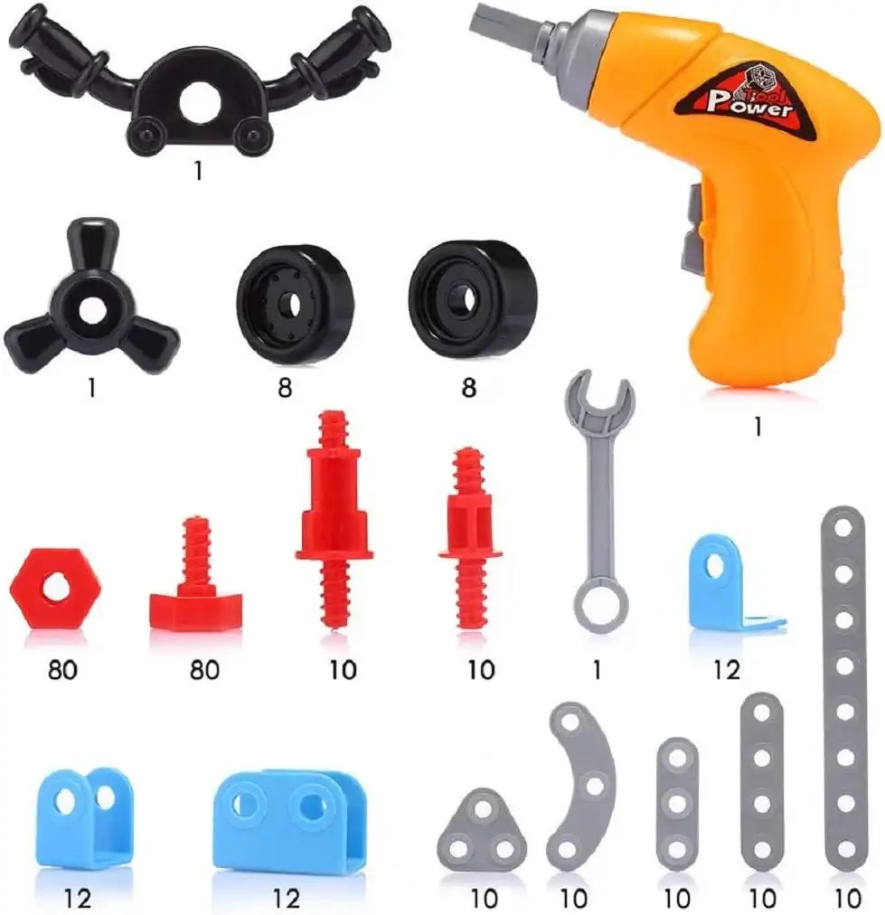 لعبة التركيب المتطورة Junior Block – مع مثقاب كهربائي وهمي للأطفال - Sooqja سوقجة