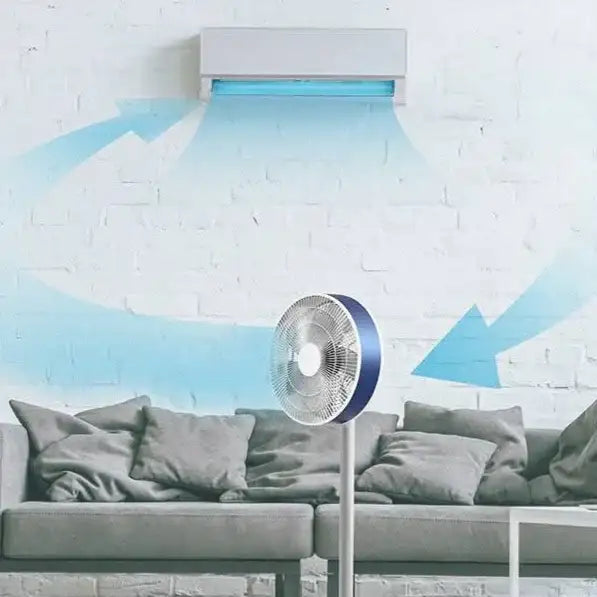 مروحة LUFTTRUM الزرقاء الكريستالية - تجربة تبريد فاخرة وأنيقة