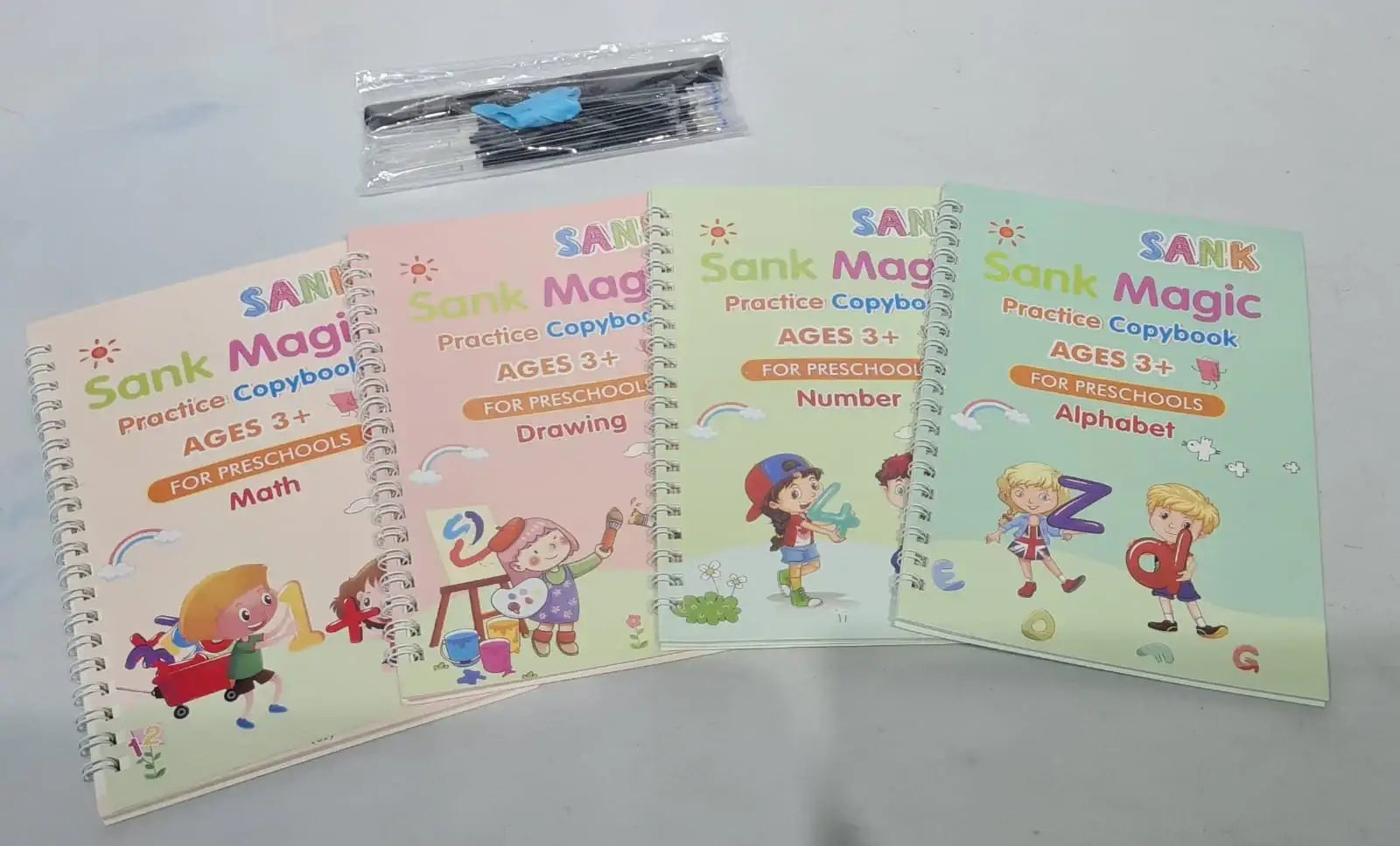 مجموعة دفاتر التدريب السحرية Sank – لتعليم الأطفال من عمر 3 سنوات وأكثر - Sooqja سوقجة