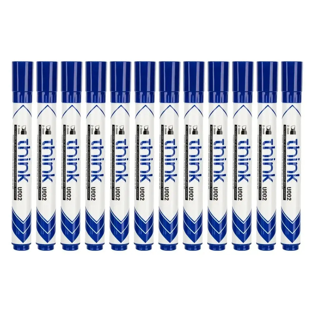 أقلام سبورة بيضاء Deli THINK Whiteboard marker) U002) , بألون الازرق والأحمر
