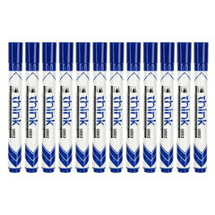 أقلام سبورة بيضاء Deli THINK Whiteboard marker) U002) , بألون الازرق والأحمر - Sooqja سوقجة