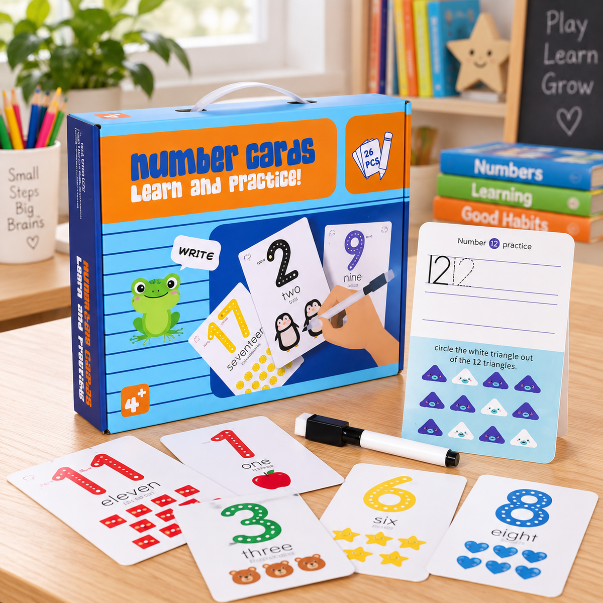 بطاقات الأرقام التعليمية للأطفال – Number Cards Learn and Practice