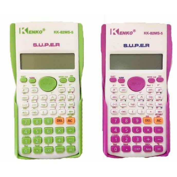 آلة حاسبة علمية ( KK-82MS-B) KENKO متعددة الوظائف – شاشة ذات سطرين، 240 وظيفة، 12 رقم، مثالية للطلاب والمكاتب والمدارس(زهري)