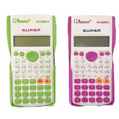 آلة حاسبة علمية ( KK-82MS-B) KENKO متعددة الوظائف – شاشة ذات سطرين، 240 وظيفة، 12 رقم، مثالية للطلاب والمكاتب والمدارس(زهري) - Sooqja سوقجة