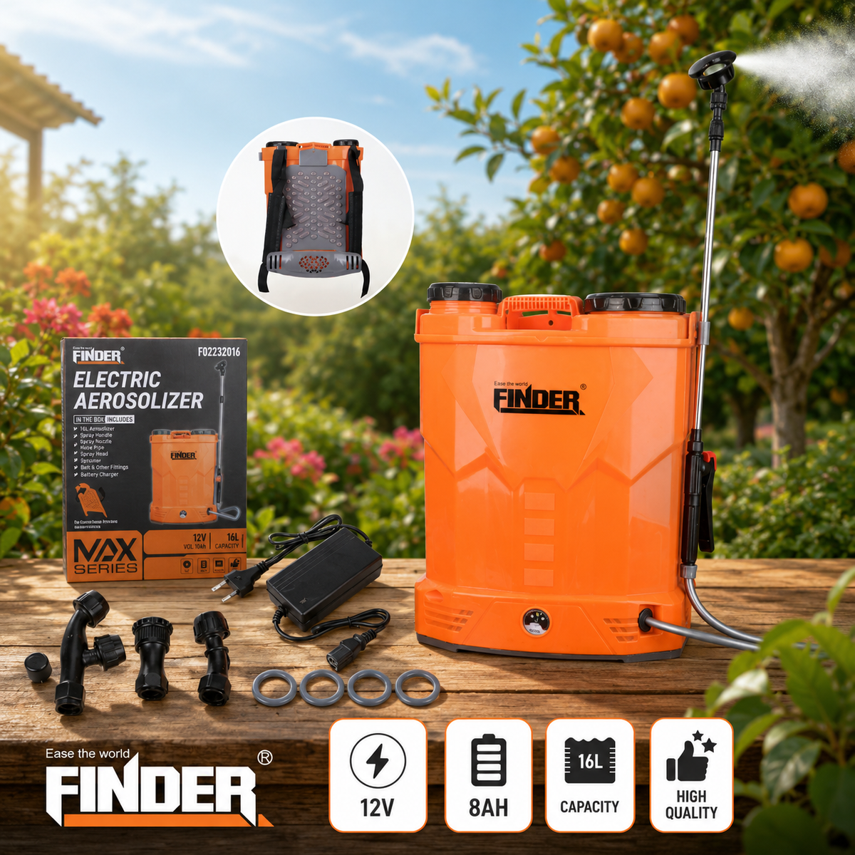 مرش مبيدات كهربائي فندر FINDER سعة 16 لتر