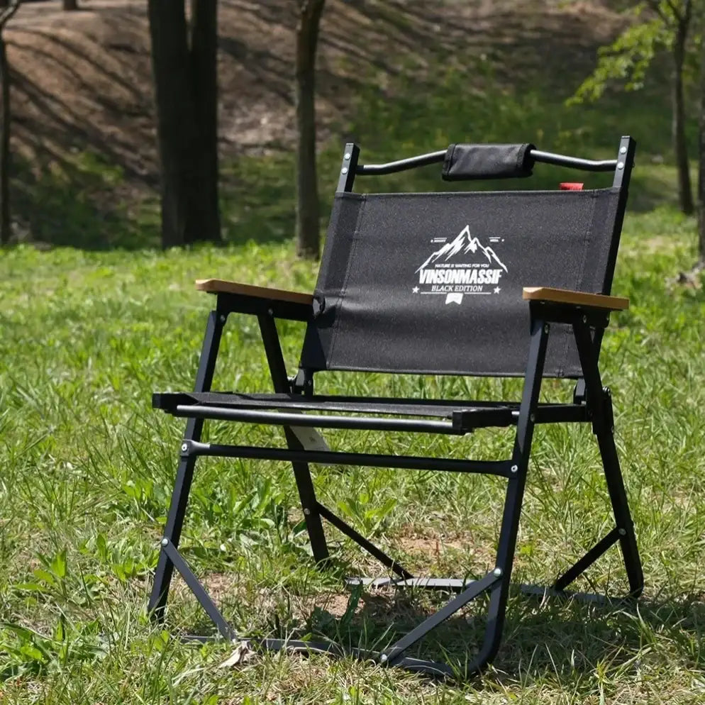 مجموعة كرسي تخييم فينسون شبكي قابل للطي ومنخفض + حقيبة تخزين - Sooqja سوقجة