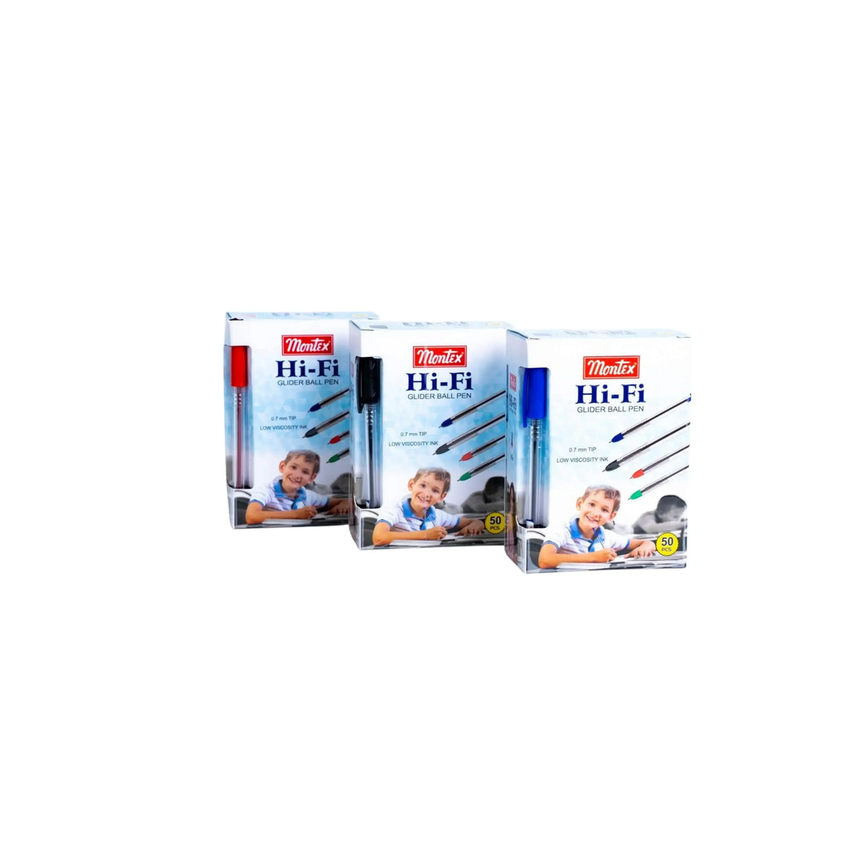 علب أقلام حبر Montex Hi-Fi بألوان مختلفة