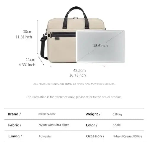 شنطة لابتوب Arctic Hunter للرجال مع مقبض و مقاومة للماء للابتوب مقاس 15.6 انش GWB00849/Arctic Hunter Men's Water Resistant Laptop Bag with Handle for 15.6-Inch Laptops GWB00849