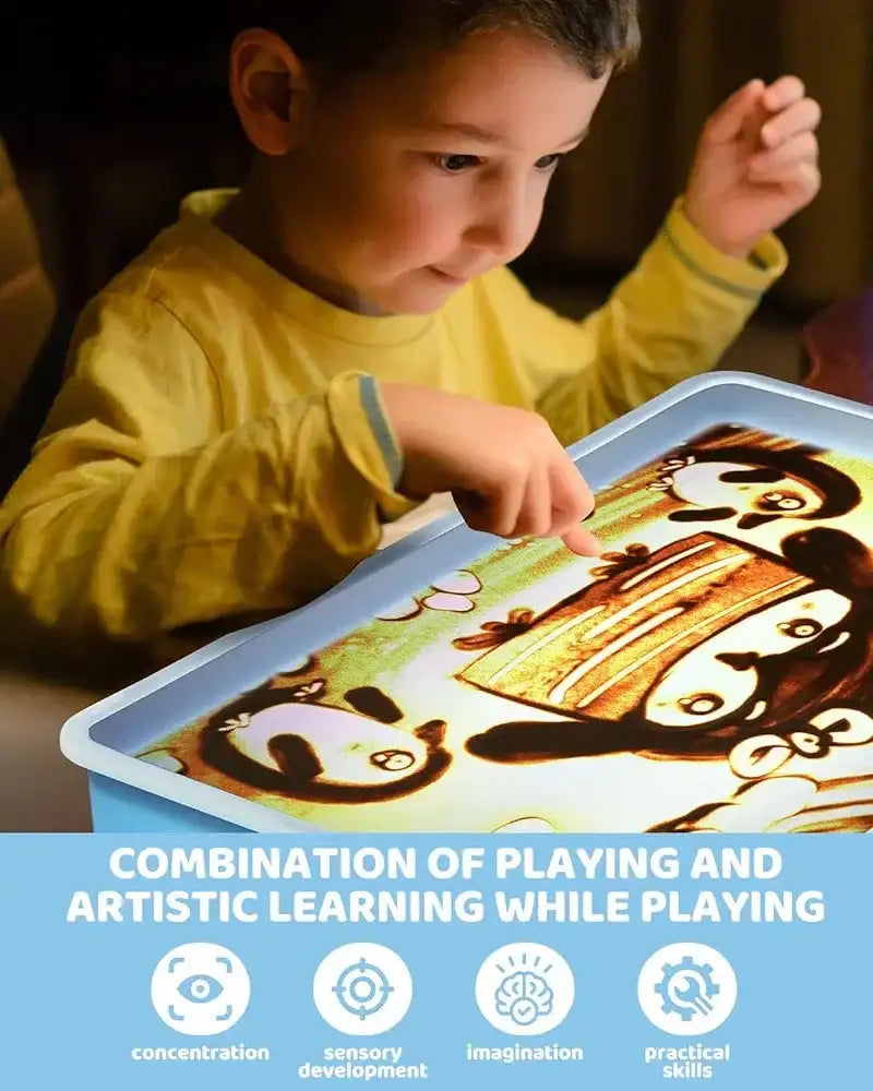 صندوق إضاءة الرسم الرملي - إبداع بلا حدود للأطفال ( زهري) - Sooqja سوقجة