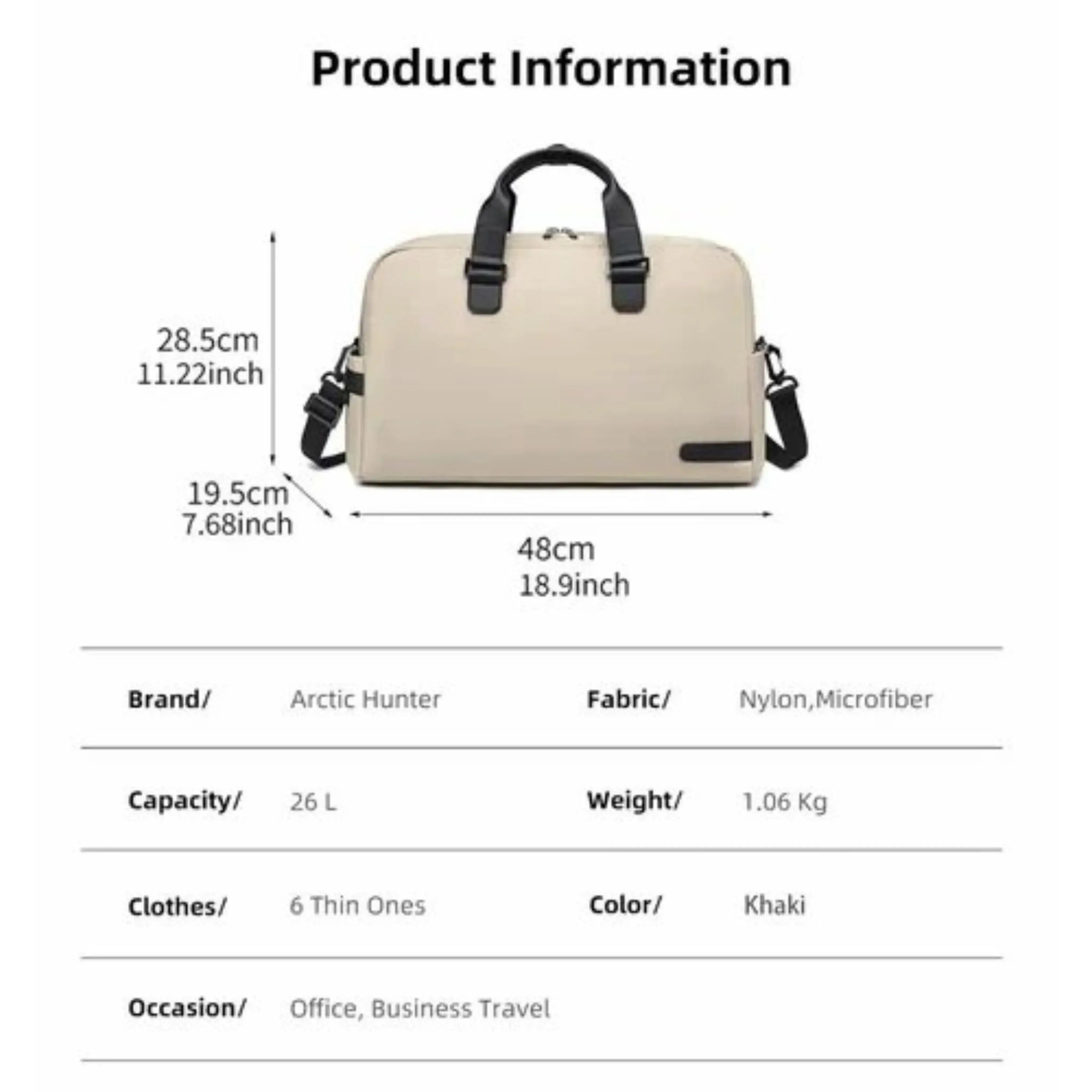 حقيبة ARCTIC HUNTER LXB00842 بتصميم جاف ورطب، حقيبة يد للكمبيوتر المحمول مقاس 15.6 بوصة /ARCTIC HUNTER LXB00842 Dry & Wet Bag, 15.6" Laptop Handbag - Sooqja سوقجة