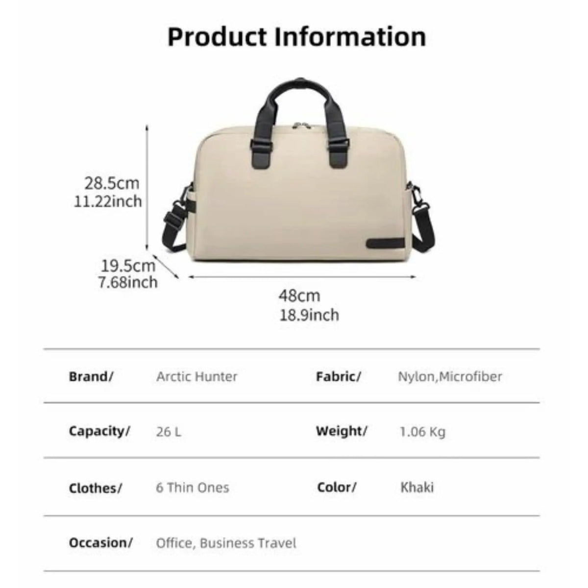 حقيبة ARCTIC HUNTER LXB00842 بتصميم جاف ورطب، حقيبة يد للكمبيوتر المحمول مقاس 15.6 بوصة /ARCTIC HUNTER LXB00842 Dry & Wet Bag, 15.6" Laptop Handbag
