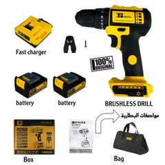 درل BOSI اللاسلكي 12 فولت – محرك بدون فُرش (Brushless) مع بطاريتين وشاحن سريع – موديل LTX System