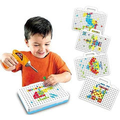 لعبة التركيب الإبداعية بالمسامير - Creative Screw Puzzle 2D 3 in 1 - Sooqja سوقجة