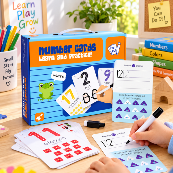 بطاقات الأرقام التعليمية للأطفال – Number Cards Learn and Practice