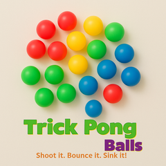 كرات "Trick Pong Balls" الملوّنة – 20 كرة عالية القفز، ممتعة ومسلية لكل العائلة! 🎉       "Trick pong balls"