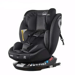 كارسيت /مقعد سيارة Kidilo 360 درجة دوران Isofix مصمم خصيصًا لسلامة الطفل، مبطن، خيار مثالي للعائلات أثناء التنقل متوفر بألون الأسود و السكني